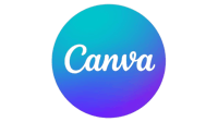 canva logo on a black background