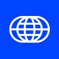 the world bank logo on a blue background